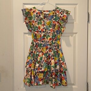 Olivaceous Floral Dress